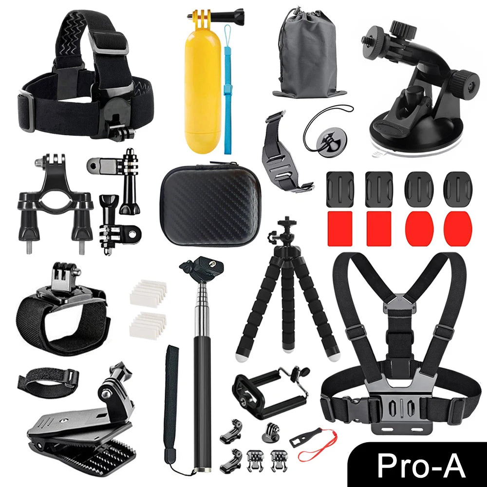 ORBMART for GoPro Accessories Set for Go Pro Hero 13 12 11 10 9 8 7 6 5 4 Black Mount for DJI Insta360 for Sjcam Action Camera