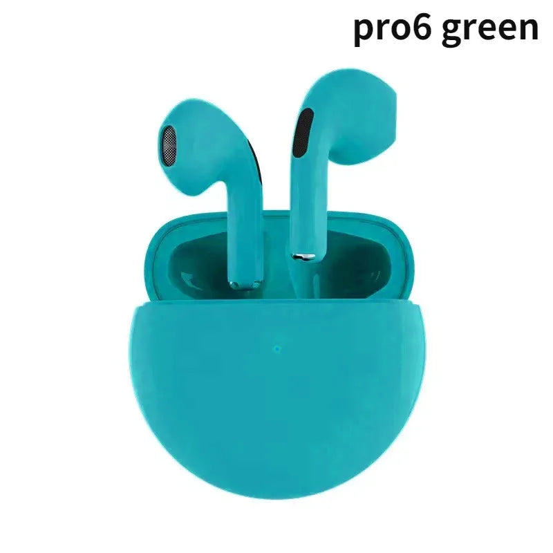 Pro 6 TWS Wireless Earphones: Bluetooth, Mini Stereo Sport Headset for Xiaomi, Android