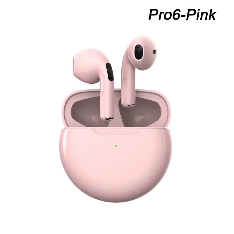 Pro 6 TWS Wireless Earphones: Bluetooth, Mini Stereo Sport Headset for Xiaomi, Android